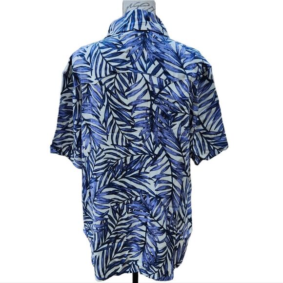 Free People -281 Sandrine Rose Pearl Snap Hawaiian Western Style Shirt Size Smal - Picture 4 of 9